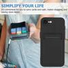 For iPhone 16e Case with Card Slot, Matte Anti-Fingerprint Back Cover, Slim Protective Phone Case
