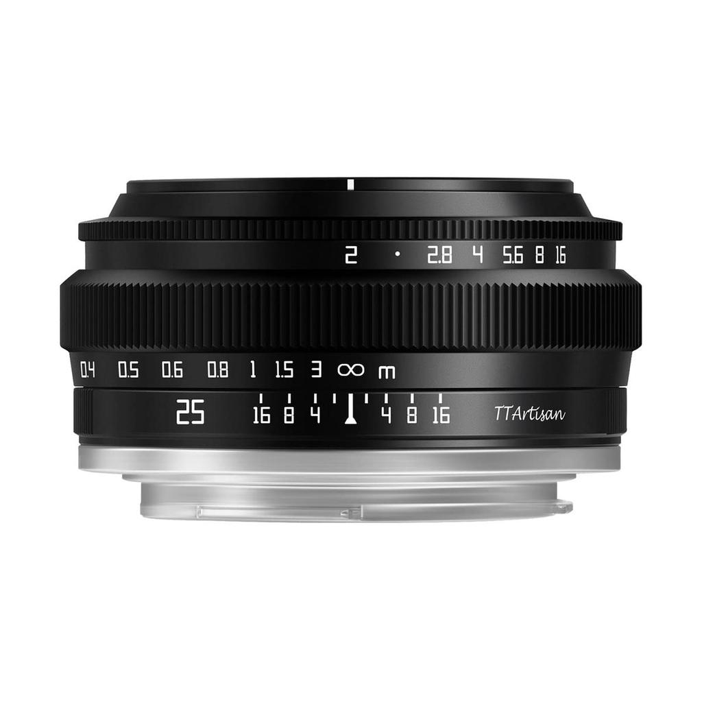 TTArtisan 25mm C Micro Four Thirds Lens Black Masterpiece Optics Year Warranty F/2 (2 Included) ()