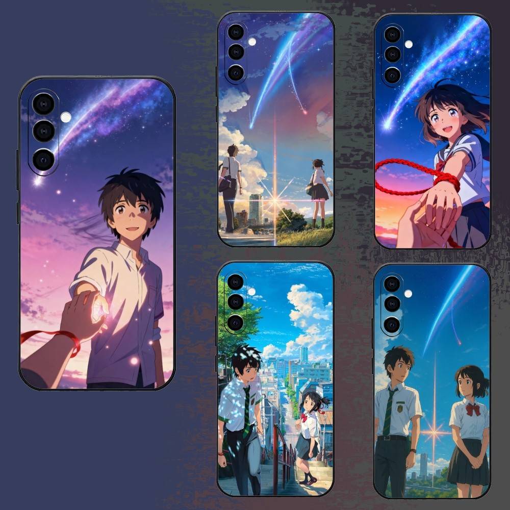Anima Film Y-Your Name Couple Phone Case For Samsung Galaxy A73,A72,A71,A70,A52,A51 Others Soft Black Cover