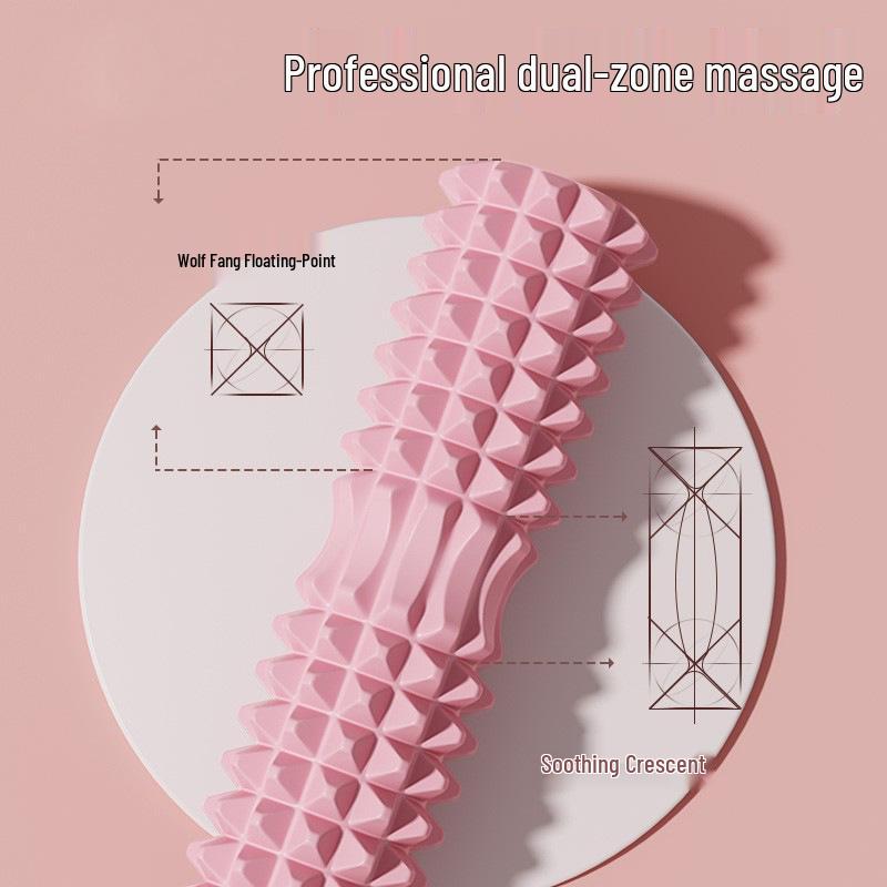Crescent High-Intensity Foam Roller: Slimming Leg & Calf Massager with Hollow Wolf Tooth Design