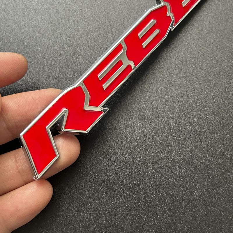 AAYL1 3D Metal Car Styling Body Side Rear Trunk Sticker REBEL Badge Emblem For RAM 1500 2500 Personalized replacement Accessories
