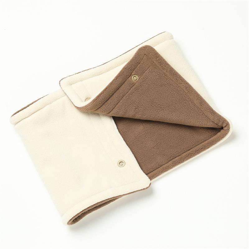 Двухслойный шарф, зимняя новая защита от тепла для мужчин и женщин, пуловер для шейного отдела позвоночника, шейный платок, однотонный шерстяной вязаный утолщенный шарф