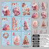 9 PCS/Set Of Christmas Electrostatic Glass Window Stickers Home Decoration Stickers Merry Christmas Scene Decoration Stickers