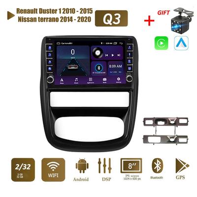 Для Renault Duster 1 2010-2015, для Nissan terrano 2014-2020 с кнопочной ручкой, автомобильный Android CarPlay Android GPS 2 + 32 ГБ