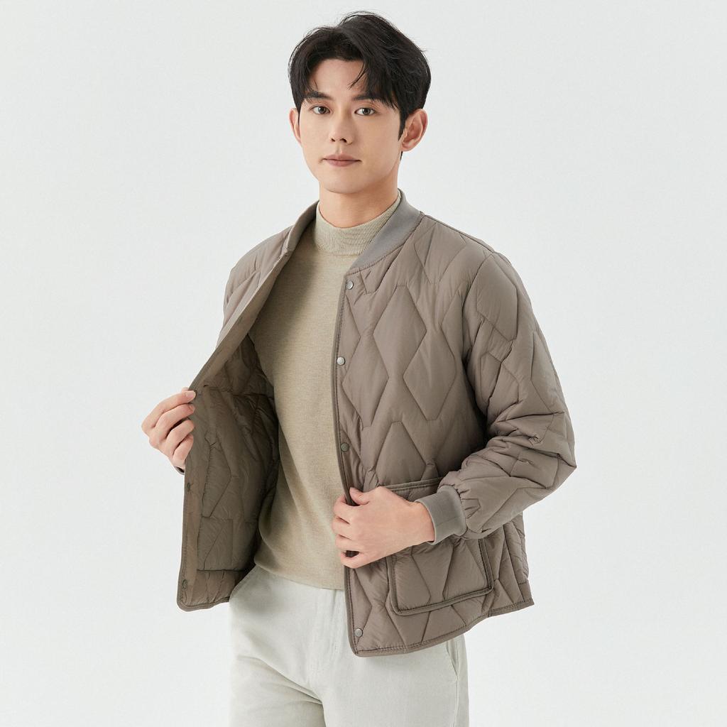 Зимой, для мужчин, Увеличенная толщина, Добавлен велюр для тепла, Длинные рукава, Хлопковая одежда, Свободный крой, Воротник на резинке, Хлопковая одежда