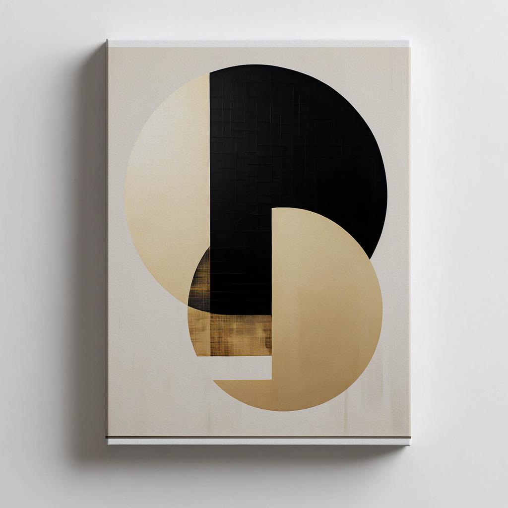 Interpenetrating Colors of Gold and Black Interpenetrating Colors of Gold and Black, 50X70 Cm, Frameless, Matte Paper 230 Gsm