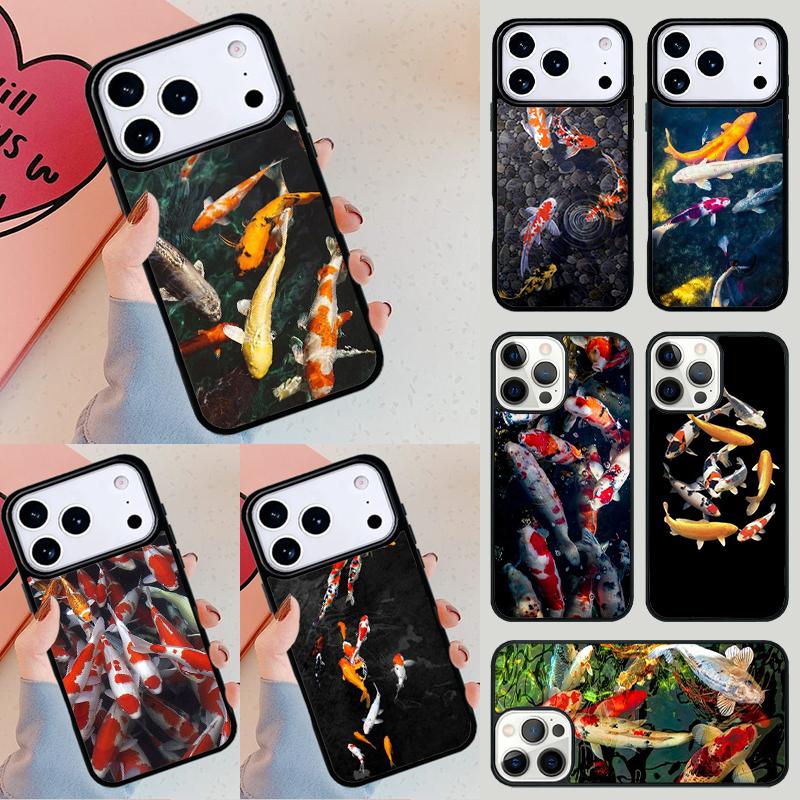 Мягкий чехол для телефона с изображением рыбы КОИ для iPhone 17 Air 14 15 13 12 Max Чехол для Apple 14 15 16 16e 11 Pro Max Plus
