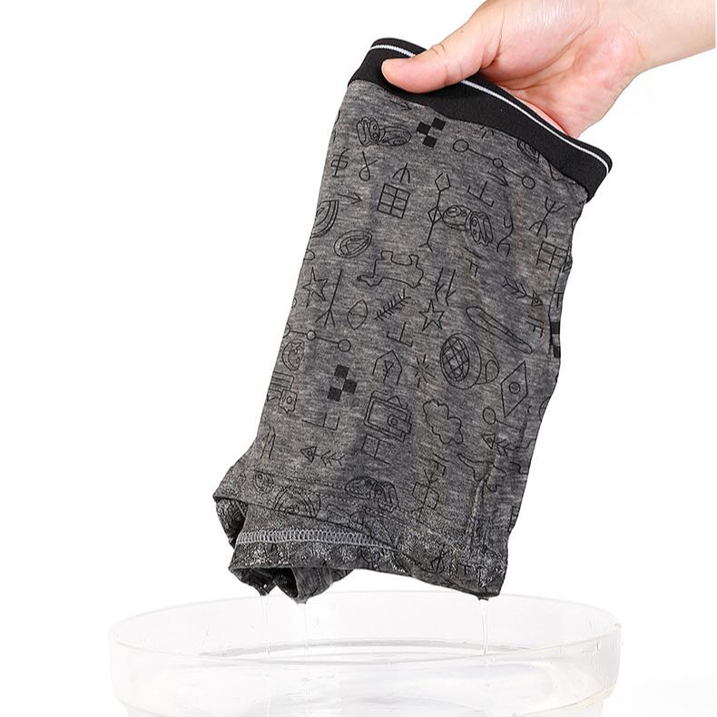 4 шт. Большое мужское нижнее белье Плоские углы Нижнее белье Высокая эластичность и Удобное нижнее белье Боксеры-брифы