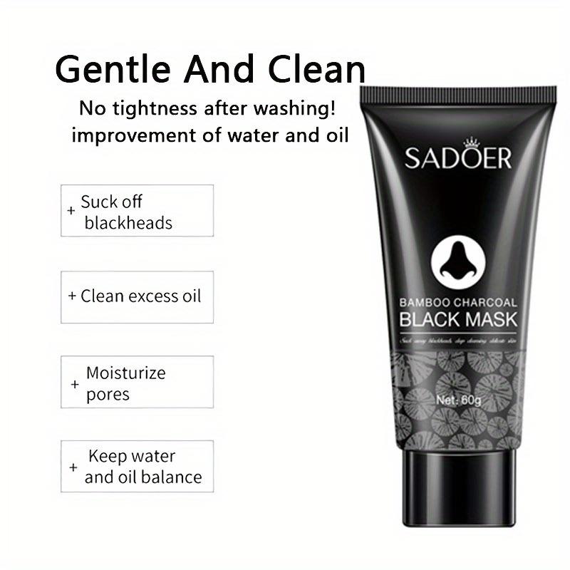 Маска для глубокого очищения носа с бамбуковым углем — удаляет черные точки, сужает поры, уменьшает акне, подходит для всех типов кожи