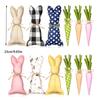12 штук плюшевых тканевых кроликов, пасхальный декор для стола в деревенском стиле, плюшевый морковный кролик, декор для кроликов