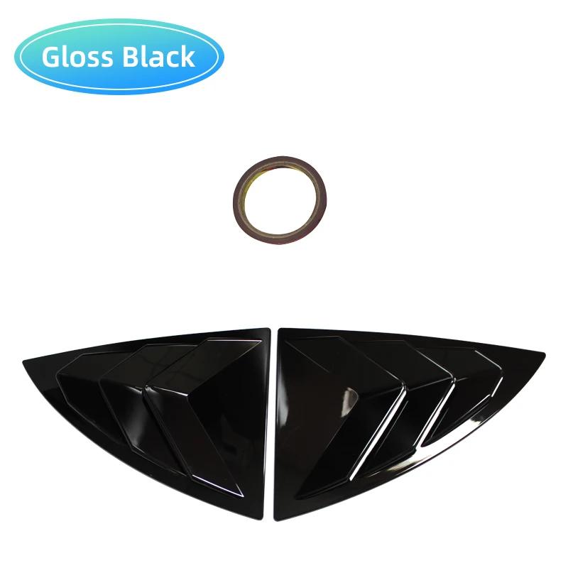 Car Rear Window Shutter Accessories 2pcs Cover Trim Window Louver Side Vent Trim For Tesla Model Y 2019-2025