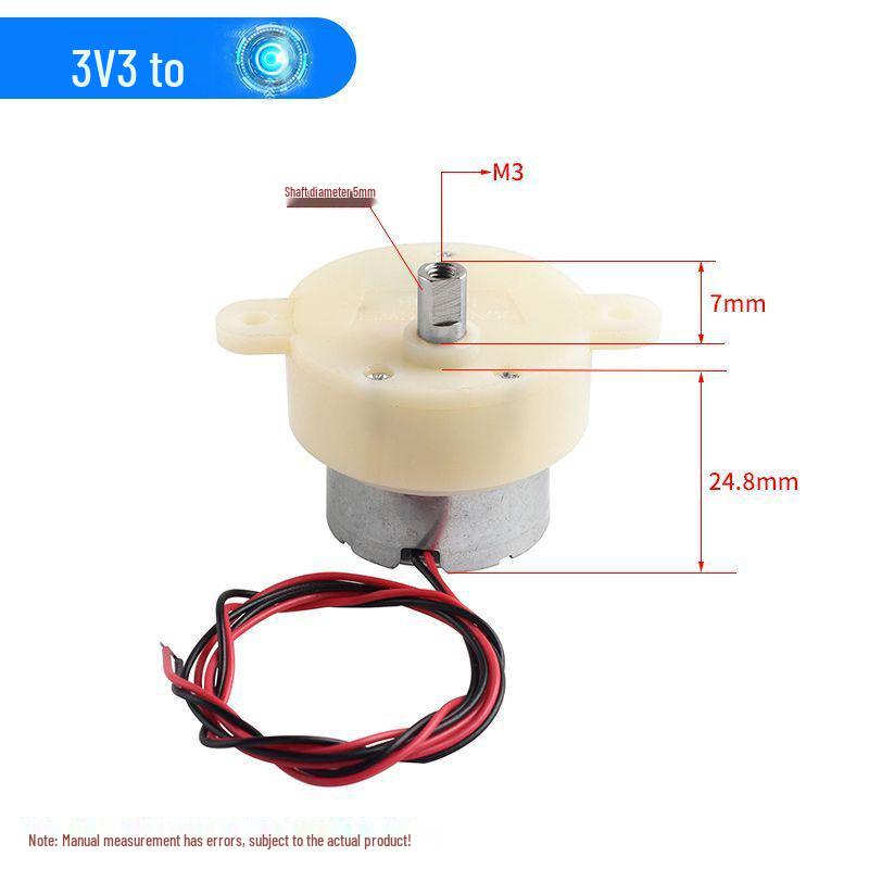 Редукторный двигатель 300 3В-6В для робота, вращающихся поделок, электрического светового короба - Низкая скорость