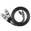 Dual for RCA Male To Dual XLR Female Audio Adapter Cable Patch Cord Double Row PVC Wire