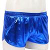 Low Shiny Rise Metallic Mens Elastic Waistban Trunks Boxer Shorts Lounge Short Pants Beachwear