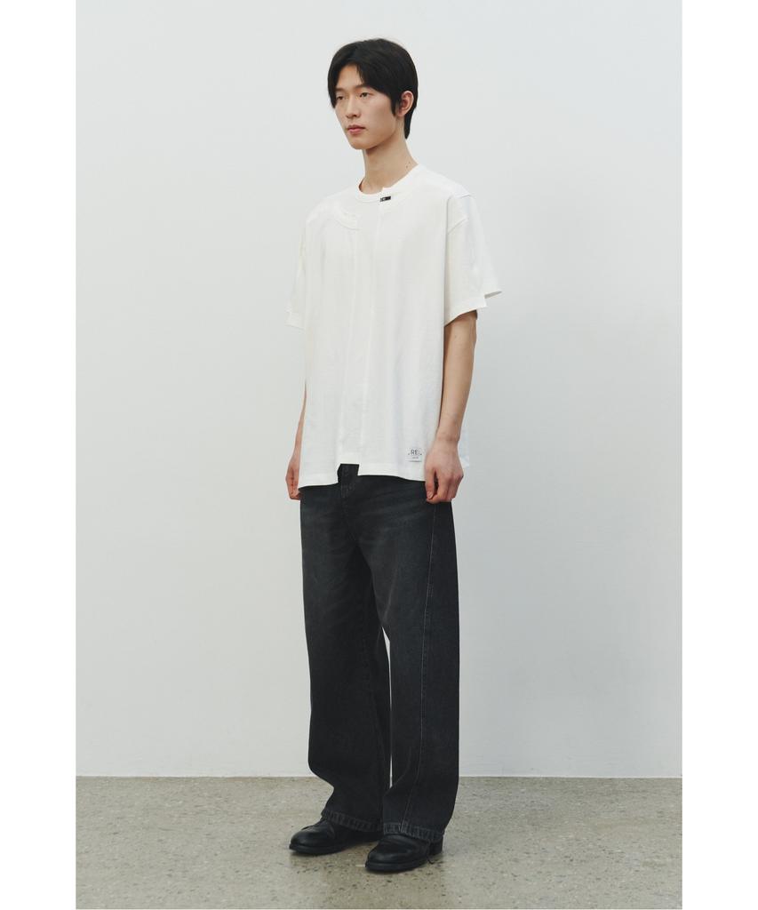 RECODE Garment Patchwork T-Shirt_Rktam25602Whx