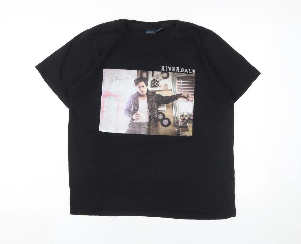 Riverdale Unisex Black Graphic T-Shirt, Size L, Cotton