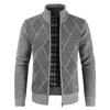 Men's Autumn and Winter New Middle-aged Cardigan Sweater European Size Men's Casual Knitwear