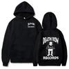 Death Row Records Poster Graphic Print Hoodie Men Women Streetwear Hip Hop Fashion Sweatshirt Oversized Demons Skeleton Brothers in Arms  Pullover
