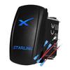 Starlink Rocker Switch 12V/24V Blue Light Power On Off Button Waterproof For Starlink Mini Satellite Dish Antenna WiFi Router