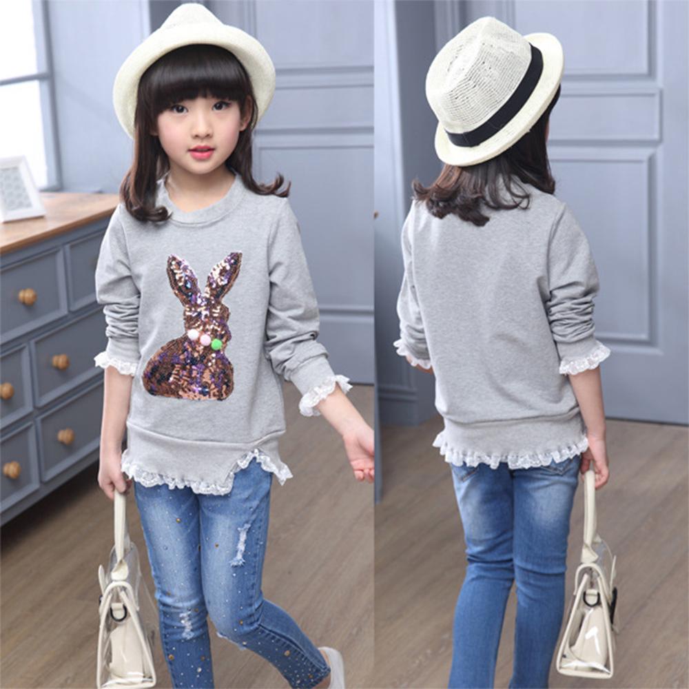 Детская блузка YUBAOBEI с принтом Кролик