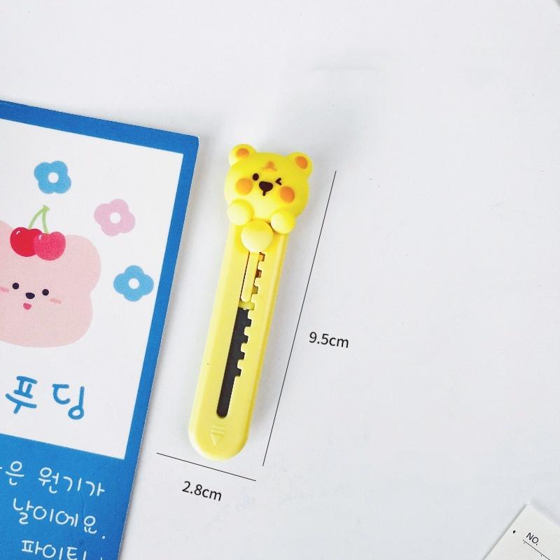 Paper Cutting Knife Retractable Student Stationery Knife Mini Utility Knife Cartoon For School Home Art Projects
