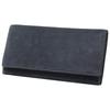 Snovist Camel Leather Long Wallet for Men (02.Navy)