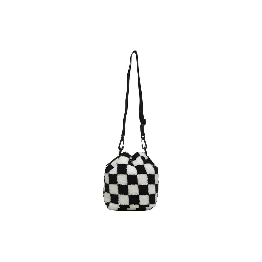 Vans Black White Checkerboard Polyester Shoulder Bag, Crossbody Bag Regular Unisex VN000CKF1KP
