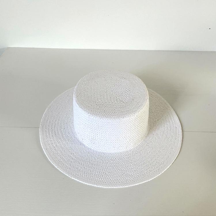 New multicolor papyrus flat-top bare-top hats for men and women, for spring/summer outdoor travel, sun-protection flat-top straw hats