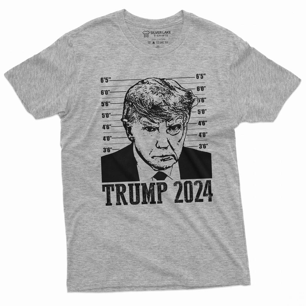 Men's Trump 2024 real mug shot T-shirt DJT arrest trump police mugshot shirt