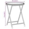 Garden Bistro Set 3 pcs Beige Poly Rattan