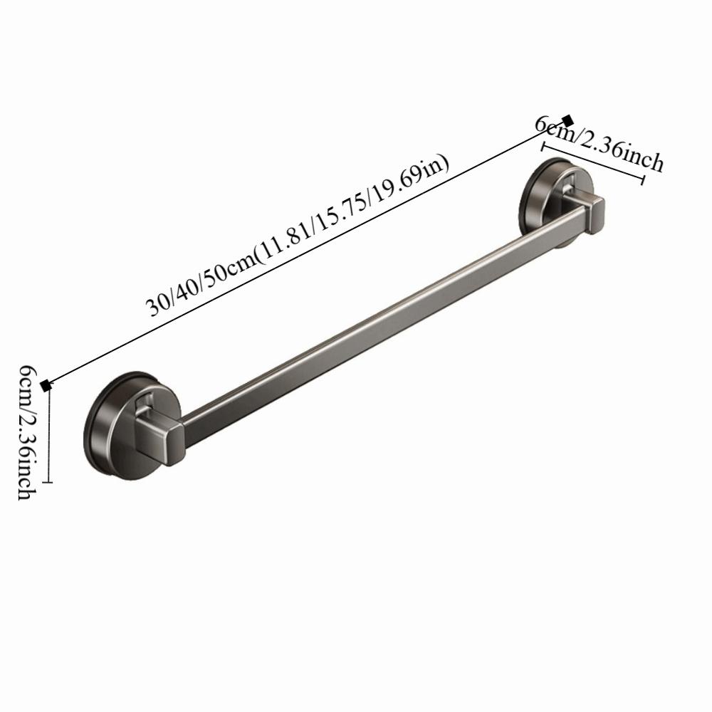 Wall Mounted Suction Cup Towel Pole Single-rod Shoe Storage Shelf Bathroom Towel Rack Home