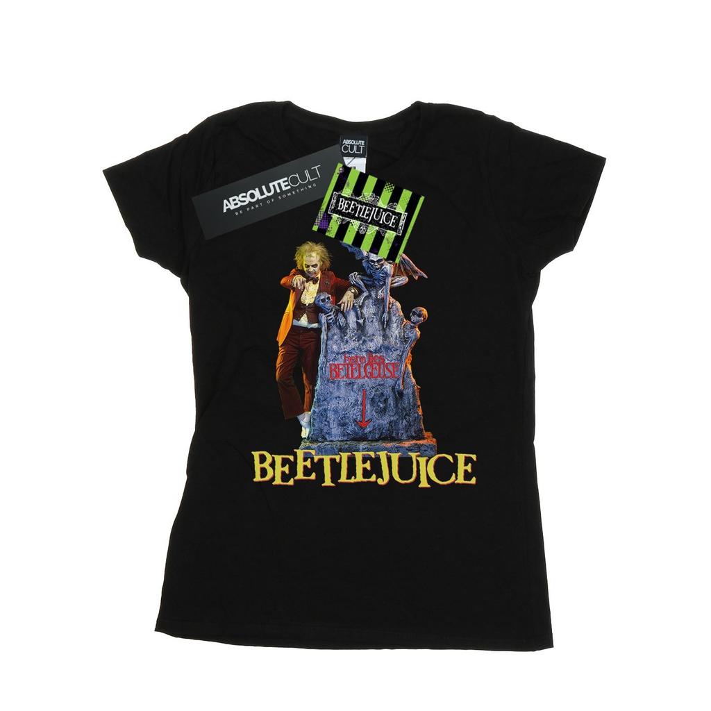 Beetlejuice Womens/Ladies Here Lies Cotton T-Shirt