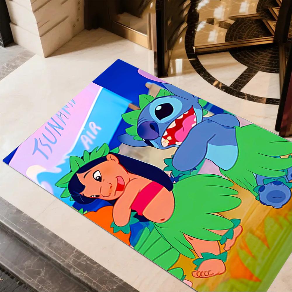 Lilo Stitch Dance Party Floor Rug Office Rug Perfect for Decorate room Foyer Study room Playrooms Antislip Carpet Anime Office Decor Wedding Party Gif