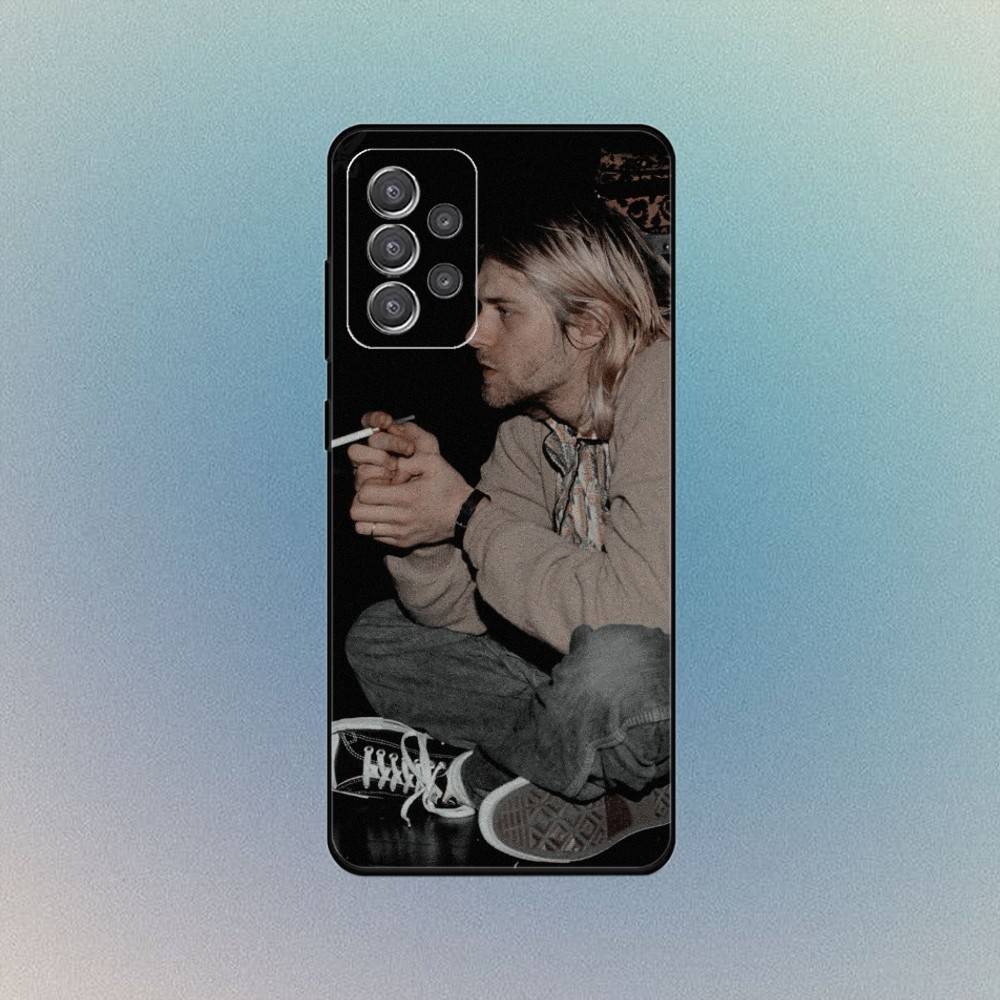 К-Курт Кобейн Чехол для телефона Rock для Samsung S25,S24,S21,S22,S23,S30,Ultra,S20,Plus,Fe,Lite,Note,10,9,5G Черный Чехол