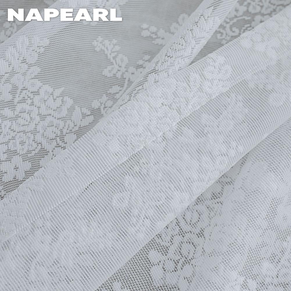 1 шт. NAPEARL белая кружевная вязаная маленькая цветочная шифоновая занавеска для гостиной спальни балкона домашний декор