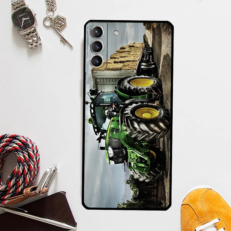 Фермерский трактор Чехол для Samsung Galaxy S24 Ultra S23 S22 S21 Plus S20 FE S8 S9 S10 Note 10 20 Ultra