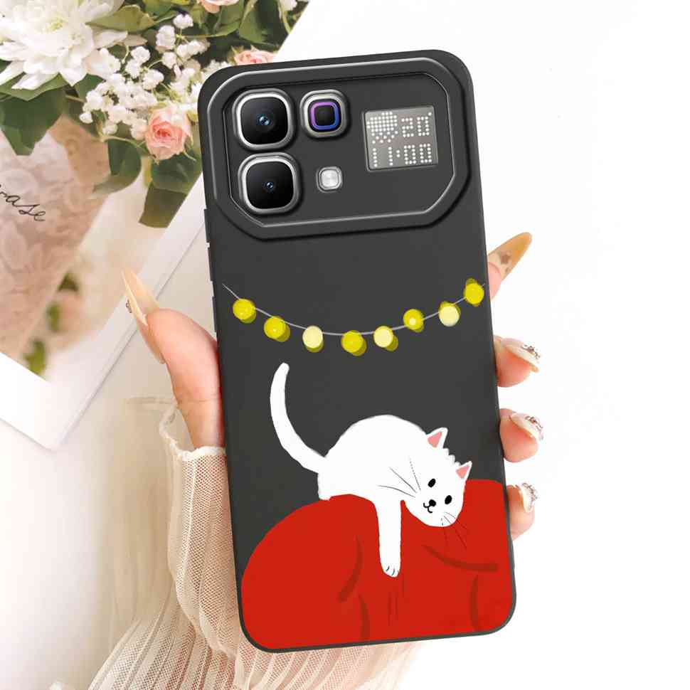 New For Infinix Note 60 Pro 5G X6878 Case Paint Cat Flowers Silicone Cover For Infinix Note 60 5G 6.78" X6879 Phone Cases Bumper