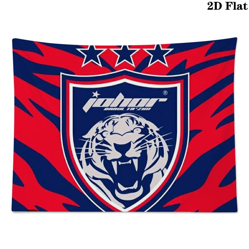 Johor Darul Ta'zim FC Wall Tapestry Aesthetic Wall Hanging Printed Fabric Blanket Decorative Tapestries for Bedroom Living Room Home Decor