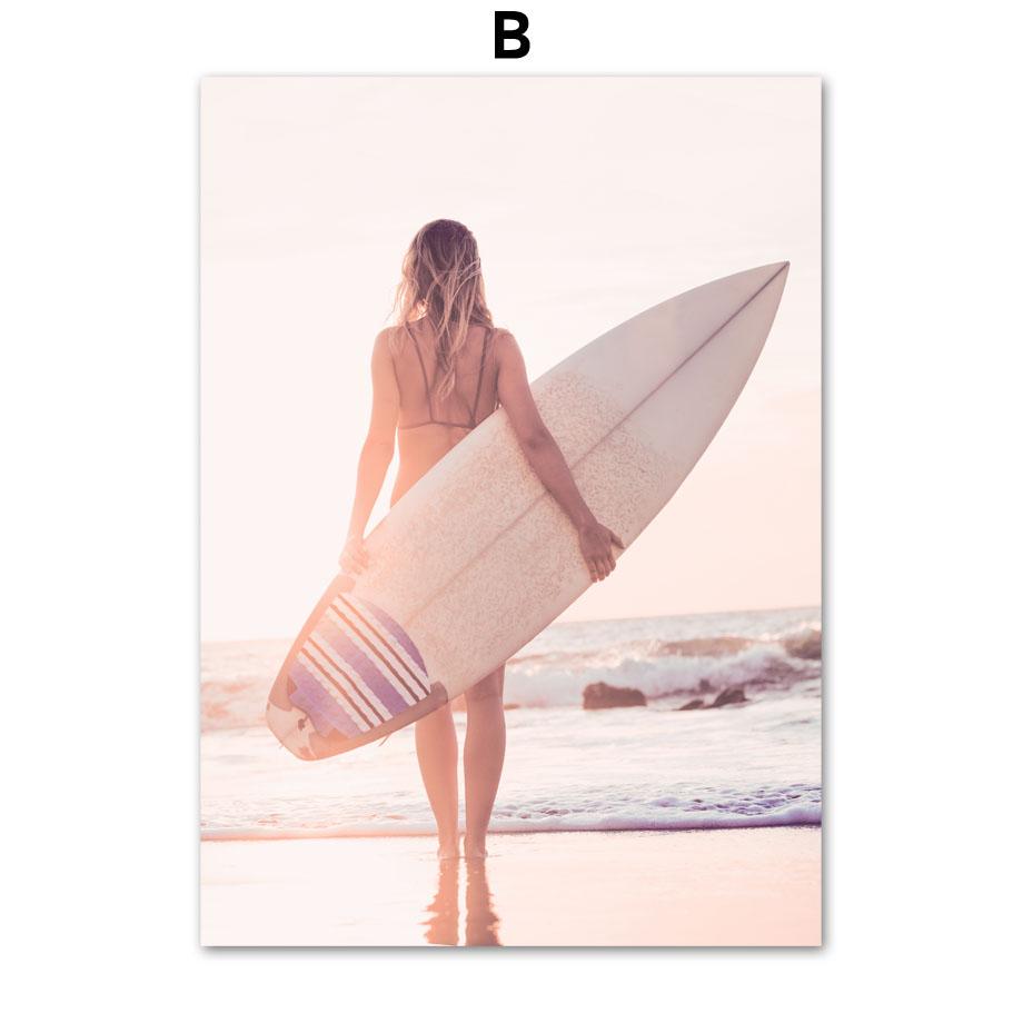 Солнечный Берег Автобус Серфинг Пальмы Настенное Искусство Холст Живопись Скандинавские Постеры И Принты Пейзажные Настенные Картины Для Декора Гостиной