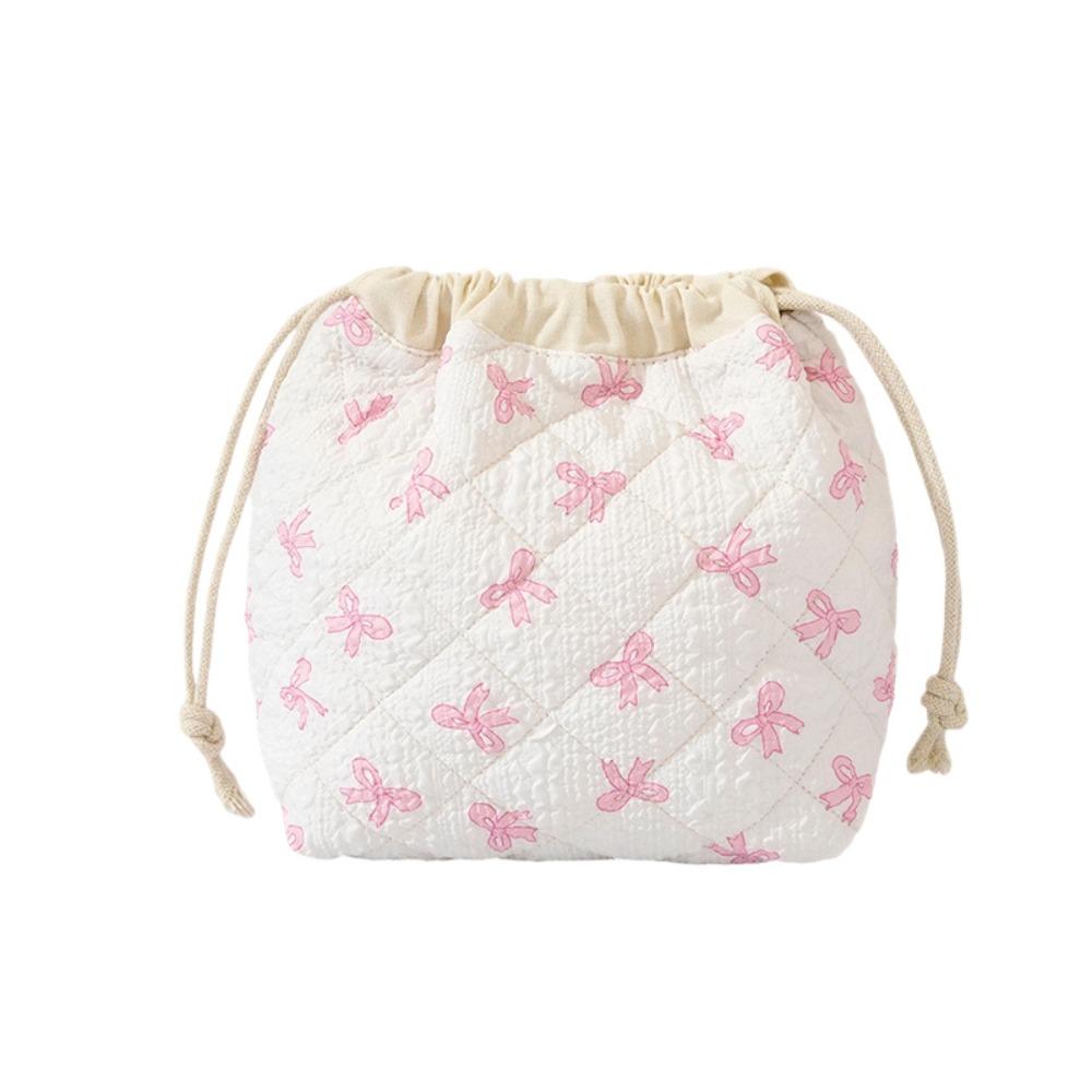 Сумка для хранения украшений Косметичка Мешок на завязках Цветочная сумка для макияжа Портативный кошелек для монет Путешествия