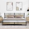 Metal Bed Frame without Mattress Sonoma Oak Finish 193 x 201 cm