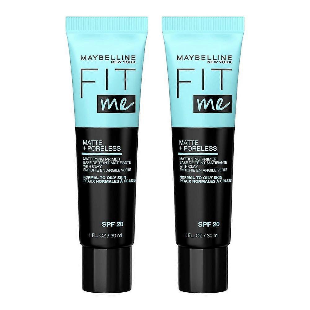 2 x Maybelline Fit Me Матирующий праймер + для сужения пор SPF20 30 мл - Для нормальной и жирной кожи