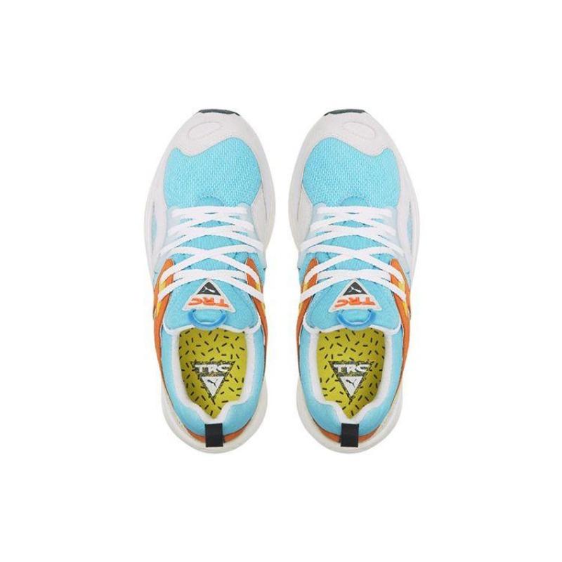 PUMA Trc Blaze The Triangle Fabric Synthetic Leather Mid-top Lifestyle Sneakers Unisex Blue Orange Grey 383104-05
