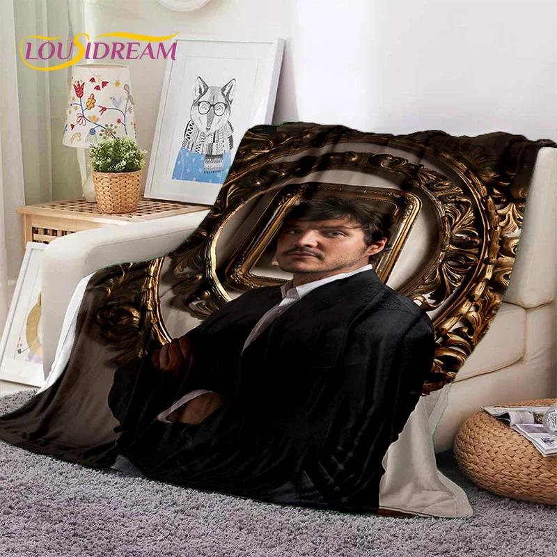 3D Jose Pedro Pascal Actor Star Soft Blankets,Keep Warm Throw Blanket Comfortable Blanket for Picnic Beds Sofa Home Bedroom Gift