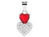 Delicate Silver Heart Jewelry Set with Cubic Zirconia Heart Set