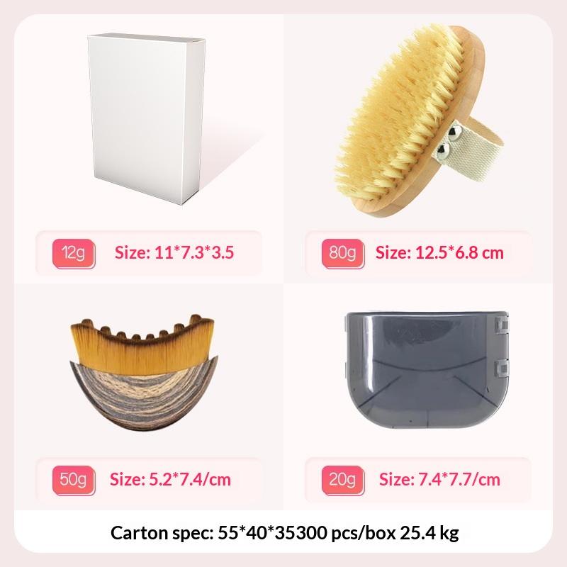 Лимфатическая Контурная Щетка для Лица Синтетические Волокна Щетка для Сухого Массажа Тела Отшелушивающая и Активирующая Кровообращение Щетка для Массажа Тела Щетка для Лица