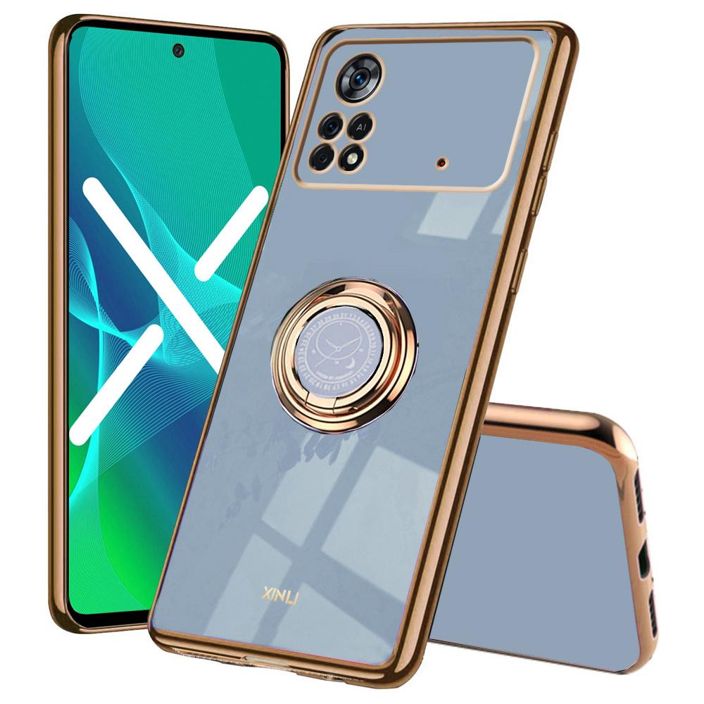 Case for Xiaomi Poco M4 Pro 4G, Electro Ring, blue