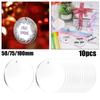 Acrylic Acrylic Round Plate Bauble Blank Clear DIY