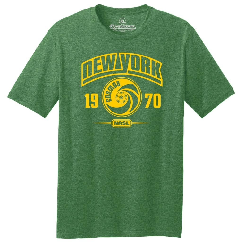 New York Cosmos 1970 Logo NASL Soccer TRI-BLEND Classic Cut Tee Shirt