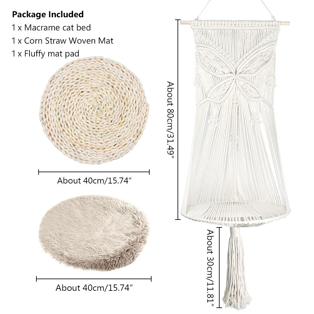 Качели для кошек, подвесная корзина с ковриком, хлопчатобумажная веревка, домик для домашних животных, гамак для кошек, игрушка